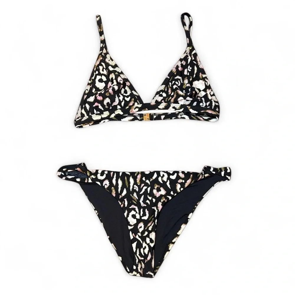 NEW Somedays Lovin Through The Wild 90s Y2K Leopard Print Bikini Set — LARGE
